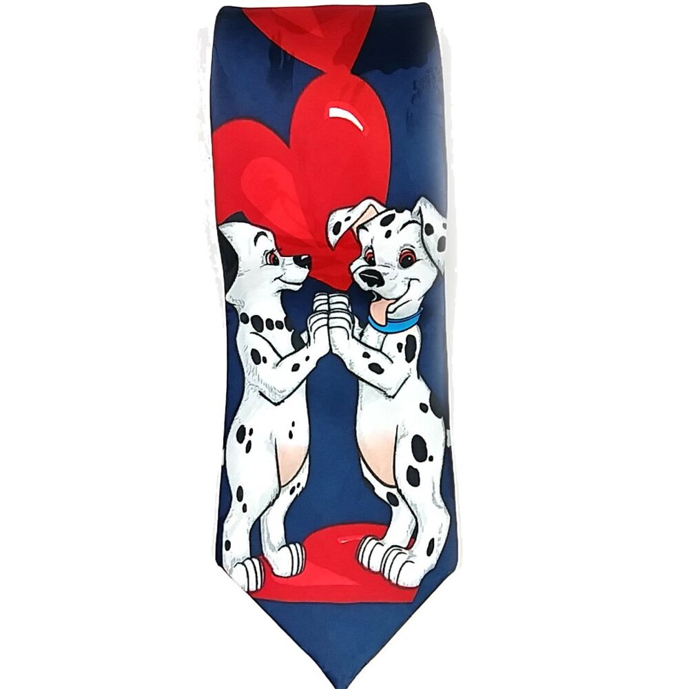 Disney 101 Dalmatians Polyester Tie Puppies Hearts 4 x 57